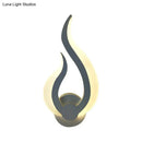 GobekUsa Nordic LED Flame-Shaped Wall Sconce Light for Cozy Bedroom Ambiance in Warm/White