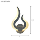 GobekUsa Nordic LED Flame-Shaped Wall Sconce Light for Cozy Bedroom Ambiance in Warm/White