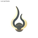 GobekUsa Nordic LED Flame-Shaped Wall Sconce Light for Cozy Bedroom Ambiance in Warm/White