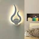 GobekUsa Nordic LED Flame-Shaped Wall Sconce Light for Cozy Bedroom Ambiance in Warm/White