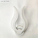 GobekUsa Nordic LED Flame-Shaped Wall Sconce Light for Cozy Bedroom Ambiance in Warm/White