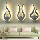 GobekUsa Nordic LED Flame-Shaped Wall Sconce Light for Cozy Bedroom Ambiance in Warm/White