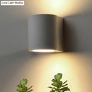 GobekUsa Minimalist White Flush Wall Sconce - 1 Bulb LED Up-Down Wall Lamp