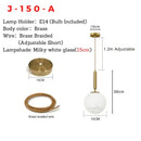 GobekUsa Glass Ball Pendant Light - Modern Hanging Fixture for Living Room, Bedroom, Dining Room