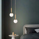GobekUsa Glass Ball Pendant Light - Modern Hanging Fixture for Living Room, Bedroom, Dining Room