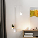 GobekUsa Minimalist Metallic Gooseneck Wall Sconce with Bulb - Black/White/Gold Lighting Fixture