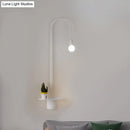 GobekUsa Minimalist Metallic Gooseneck Wall Sconce with Bulb - Black/White/Gold Lighting Fixture