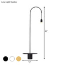 GobekUsa Minimalist Metallic Gooseneck Wall Sconce with Bulb - Black/White/Gold Lighting Fixture