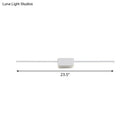 GobekUsa Minimalist White Iron Wall Sconce - LED Vanity Light in Warm/White - 16/ 23.5/ 31.5 Inches Long