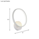 GobekUsa Minimalist White LED Circle Sconce Light Fixture with Acrylic Wall Mount - Warm/White Light for Corridor, 8"/10" Width
