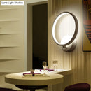 GobekUsa Minimalist White LED Circle Sconce Light Fixture with Acrylic Wall Mount - Warm/White Light for Corridor, 8"/10" Width