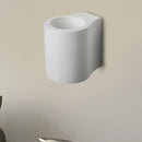 GobekUsa Minimalist White Flush Wall Sconce - 1 Bulb LED Up-Down Wall Lamp by Decorbites