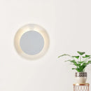 GobekUsa Adjustable Minimalist LED Metallic Disc Wall Sconce Lamp - White Wall Mount Light Fixture
