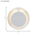 GobekUsa Adjustable Minimalist LED Metallic Disc Wall Sconce Lamp - White Wall Mount Light Fixture