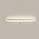 GobekUsa Minimalist LED Bar Vanity Light for Bathroom - White Acrylic Wall Mount