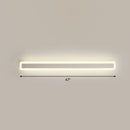 GobekUsa Minimalist LED Bar Vanity Light for Bathroom - White Acrylic Wall Mount