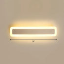GobekUsa Minimalist LED Bar Vanity Light for Bathroom - White Acrylic Wall Mount