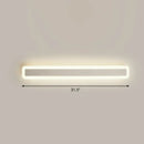 GobekUsa Minimalist LED Bar Vanity Light for Bathroom - White Acrylic Wall Mount