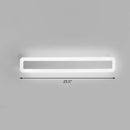 GobekUsa Minimalist LED Bar Vanity Light for Bathroom - White Acrylic Wall Mount