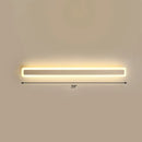 GobekUsa Minimalist LED Bar Vanity Light for Bathroom - White Acrylic Wall Mount