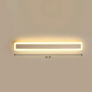 GobekUsa Minimalist LED Bar Vanity Light for Bathroom - White Acrylic Wall Mount