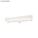 GobekUsa Minimalist White LED Wall Sconce Lamp - 16.5"/20.5" Metal and Acrylic Rectangular Mount
