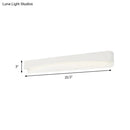 GobekUsa Minimalist White LED Wall Sconce Lamp - 16.5"/20.5" Metal and Acrylic Rectangular Mount