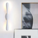 GobekUsa Contemporary LED Vanity Light for Living Room - Linear Wall Sconce Lighting in White Metal