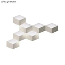 GobekUsa Minimalist Metallic Geometric Wall Mount Light: Cubic Shape, 1/2-Light White Wall Lamp for Corridor