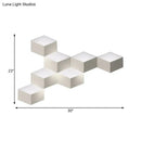 GobekUsa Minimalist Metallic Geometric Wall Mount Light: Cubic Shape, 1/2-Light White Wall Lamp for Corridor