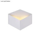 GobekUsa Minimalist Metallic Geometric Wall Mount Light: Cubic Shape, 1/2-Light White Wall Lamp for Corridor