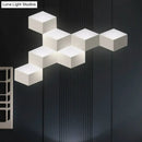 GobekUsa Minimalist Metallic Geometric Wall Mount Light: Cubic Shape, 1/2-Light White Wall Lamp for Corridor