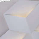 GobekUsa Minimalist Metallic Geometric Wall Mount Light: Cubic Shape, 1/2-Light White Wall Lamp for Corridor