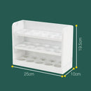 Minimalist white multi compartment egg storage rack kitchen organizer by Decorbites