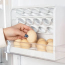 Minimalist white multi compartment egg storage rack kitchen organizer by Decorbites