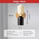 GobekUsa Cream Zipper Wooden Wall Lamp: Minimalist Nordic Design for Bedroom, Living Room Illumination