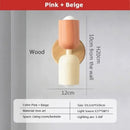 GobekUsa Cream Zipper Wooden Wall Lamp: Minimalist Nordic Design for Bedroom, Living Room Illumination