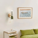GobekUsa Cream Zipper Wooden Wall Lamp: Minimalist Nordic Design for Bedroom, Living Room Illumination