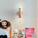 GobekUsa Cream Zipper Wooden Wall Lamp: Minimalist Nordic Design for Bedroom, Living Room Illumination