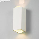 GobekUsa Contemporary Aluminum Wall Sconce for Bedroom - 2-Light Warm/White Rectangle Light