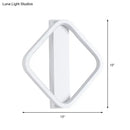 GobekUsa LED Wall Sconce with Acrylic Shade: Simple Style, White Round/Square Design, Warm/White Light