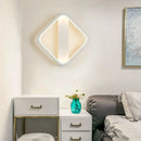 GobekUsa LED Wall Sconce with Acrylic Shade: Simple Style, White Round/Square Design, Warm/White Light