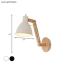GobekUsa Iron Domed Wall Mounted Lamp: Modern 1 Head Wall Light with Swing Arm and White/Black Finish