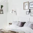 GobekUsa Minimalist Black/White Tapered Wall Sconce Light with Switch – Ideal for Study