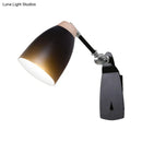 GobekUsa Minimalist Black/White Tapered Wall Sconce Light with Switch – Ideal for Study
