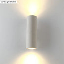 GobekUsa Nordic Terrazzo Shade Up/Down Wall Sconce with 2-Bulb Cylindrical Lamp for Stairs