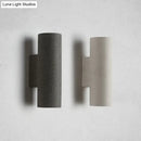 GobekUsa Nordic Terrazzo Shade Up/Down Wall Sconce with 2-Bulb Cylindrical Lamp for Stairs