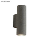 GobekUsa Nordic Terrazzo Shade Up/Down Wall Sconce with 2-Bulb Cylindrical Lamp for Stairs