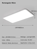 GobekUsa LED Ceiling Light: Nordic Style Ultra Thin Square Lamp for Living Room and Bedroom