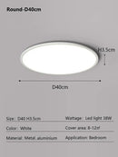 GobekUsa LED Ceiling Light: Nordic Style Ultra Thin Square Lamp for Living Room and Bedroom